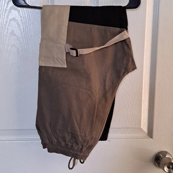 Fashion Nova Black and Tan Joggers - Picture 2 of 4